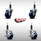 Service Caster 3'' SS Solid Poly Wheel Swivel 1'' Expanding Stem Caster Set 2 Brakes, 4PK SCC-SSEX20S314-SPUS-2-TLB-2-1 - alternate 3